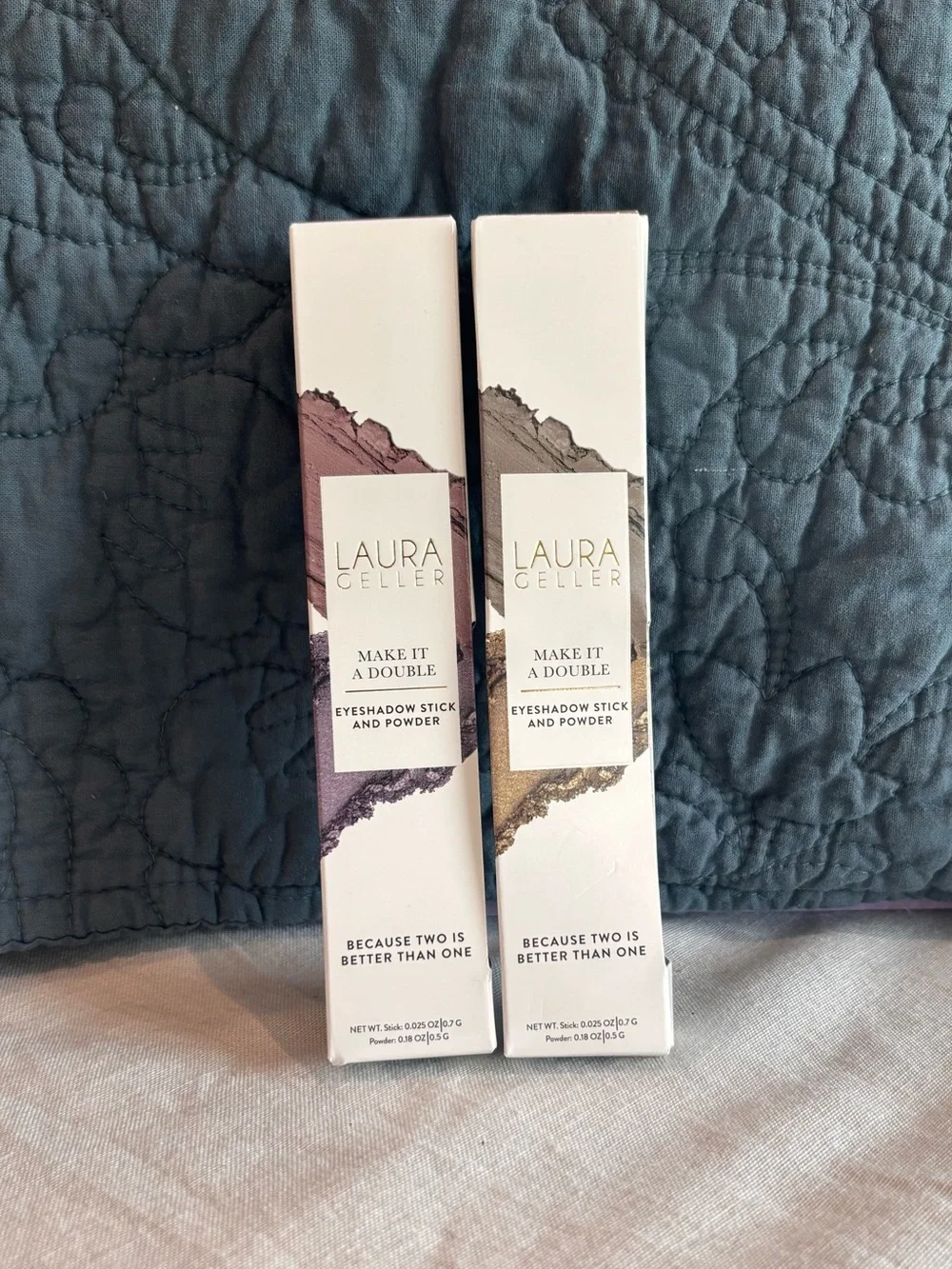 Laura Geller Make It a Double Eyeshadow Stick Powder Set Makeup Bundle